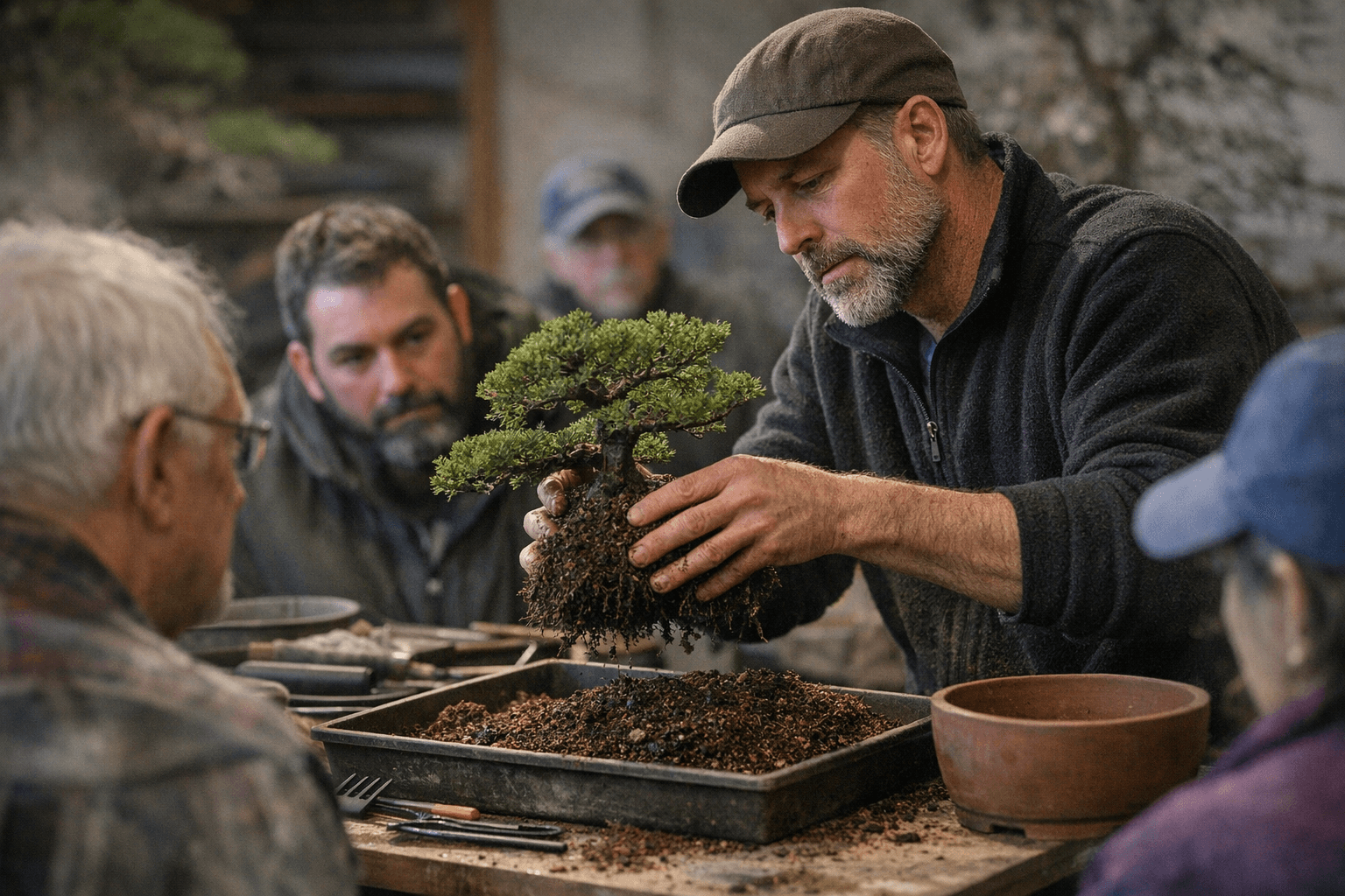 Allshapes Bonsai Spring Workshop Covers Repotting, Pruning, and Maintenance
