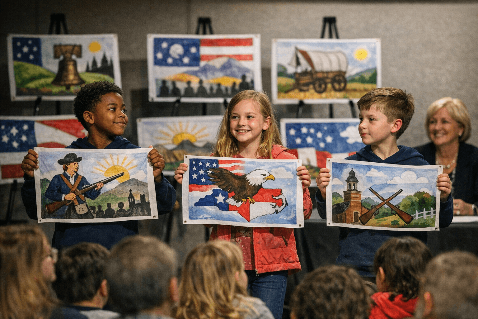 Fourth-Grade Students Design Alamance County Flags for America 250 Celebration