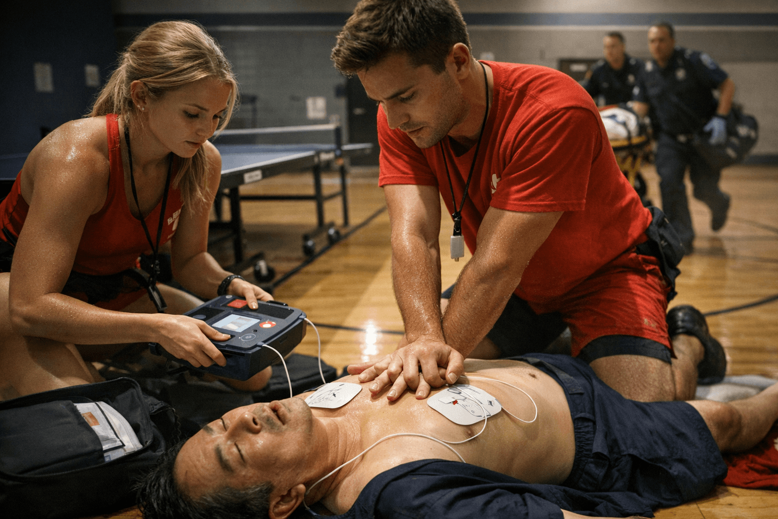 Plano Lifeguards Save Table Tennis Player With CPR, AED at Recreation Center