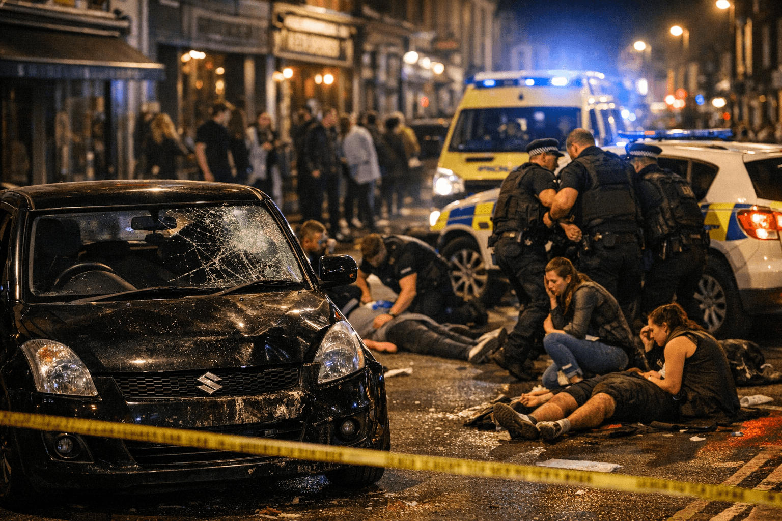 Man Arrested After Car Strikes 7 Pedestrians in Derby, England