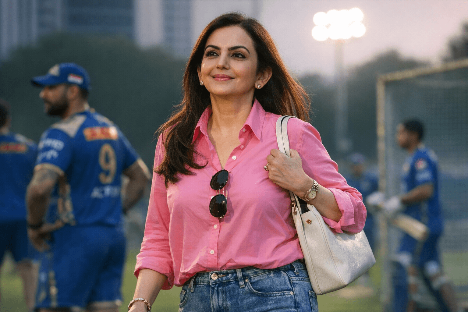Nita Ambani's Pink Shirt and Denim Look Redefines Off-Duty Power Dressing