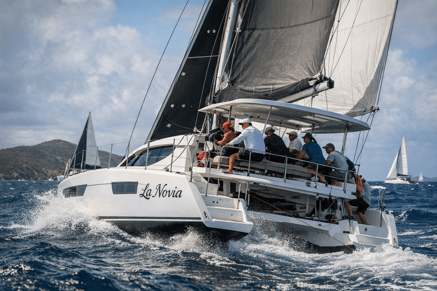 Leopard 50 La Novia Leads Cruising Multihull Class at 53rd BVI Spring Regatta
