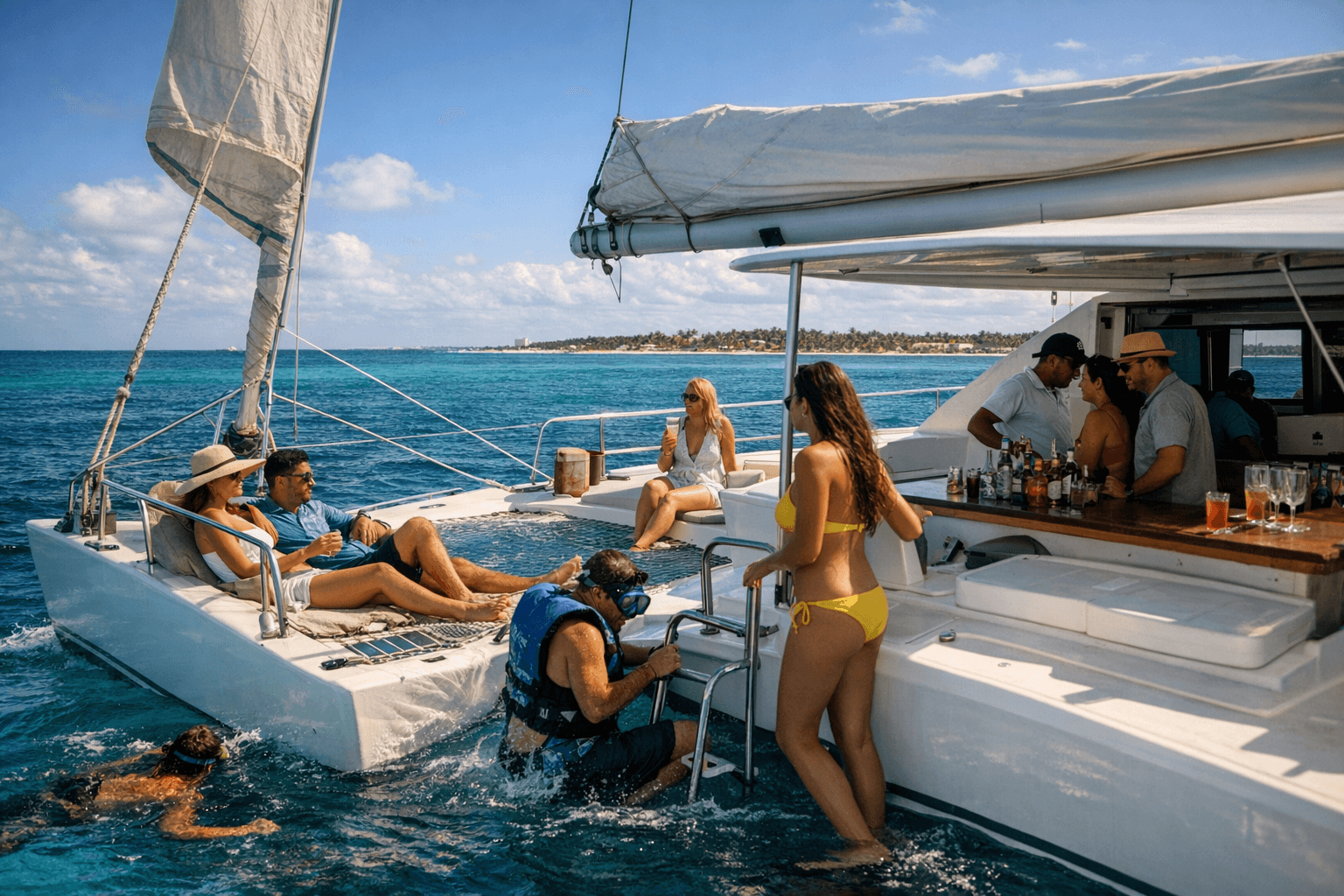 Marriott Platform Packages Private Catamaran Charters as Premium Cancun Day Experiences