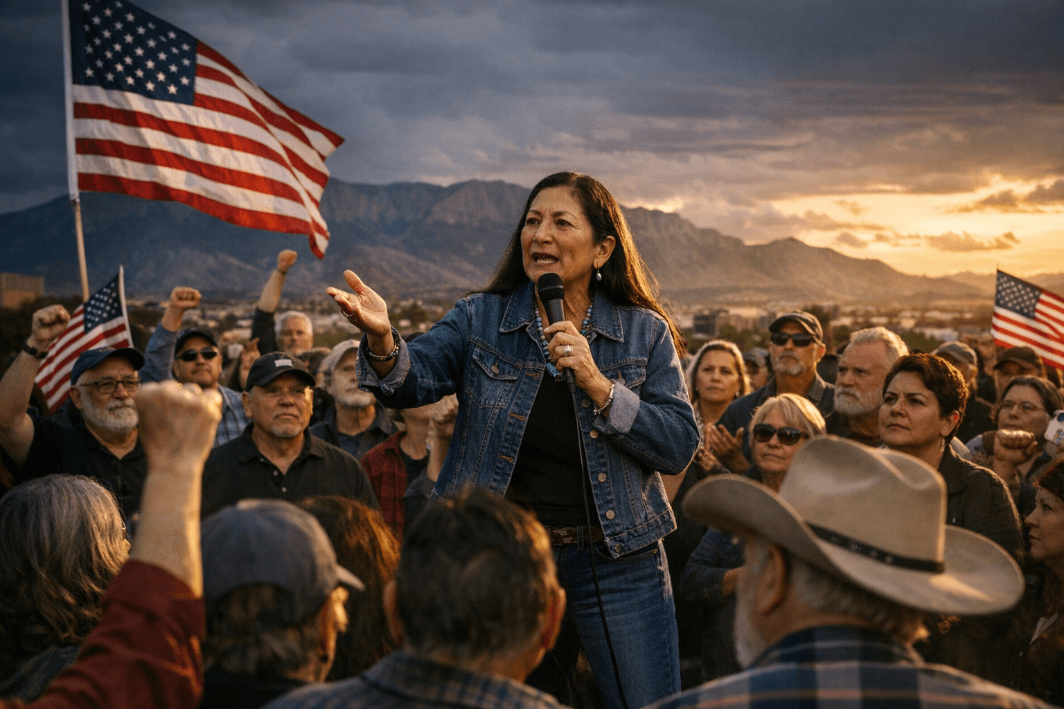 Haaland Rallies Los Lunas Residents Against Attacks on Rights, Democracy