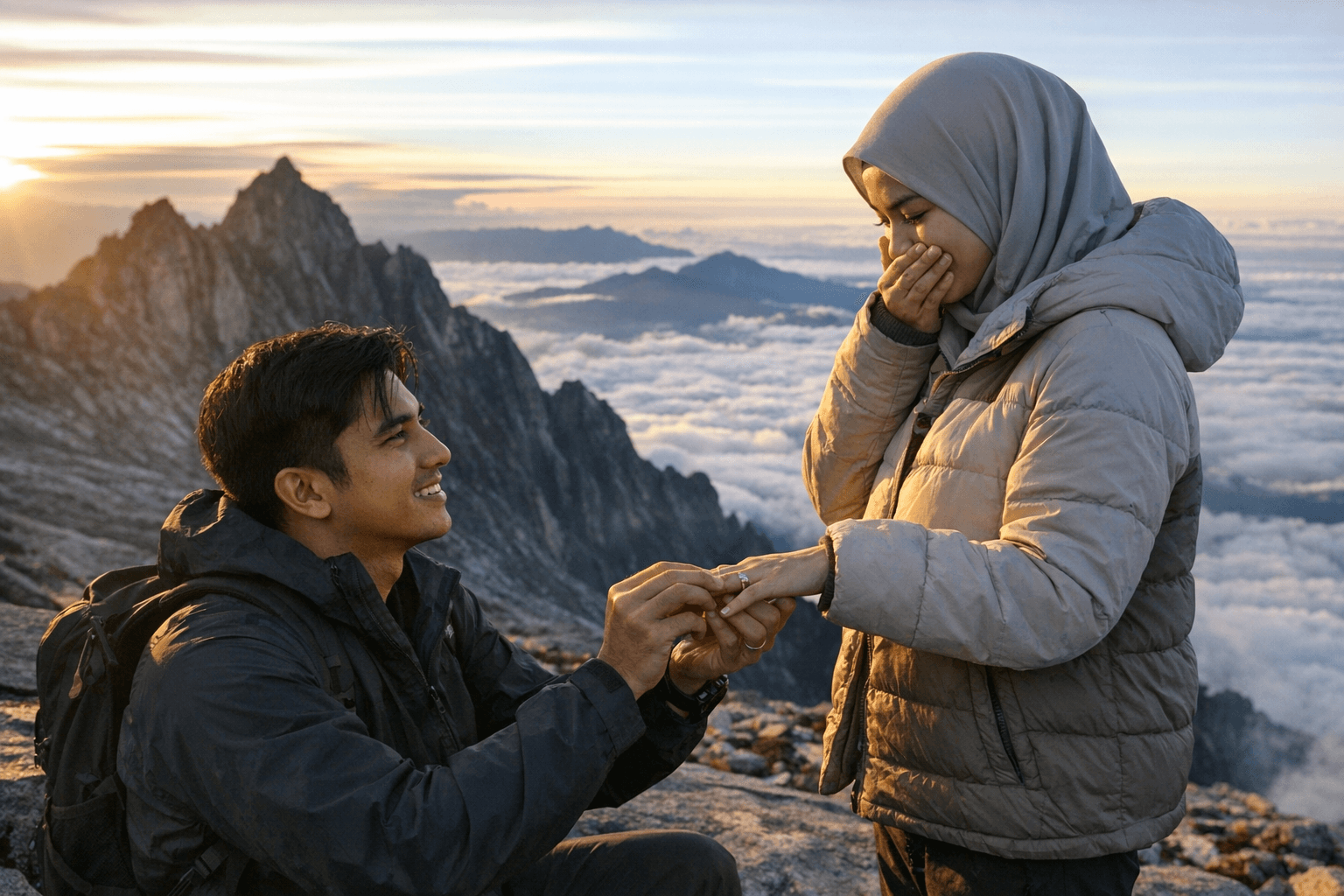 Bella Astillah and Syed Saddiq Engaged After Mount Kinabalu Proposal