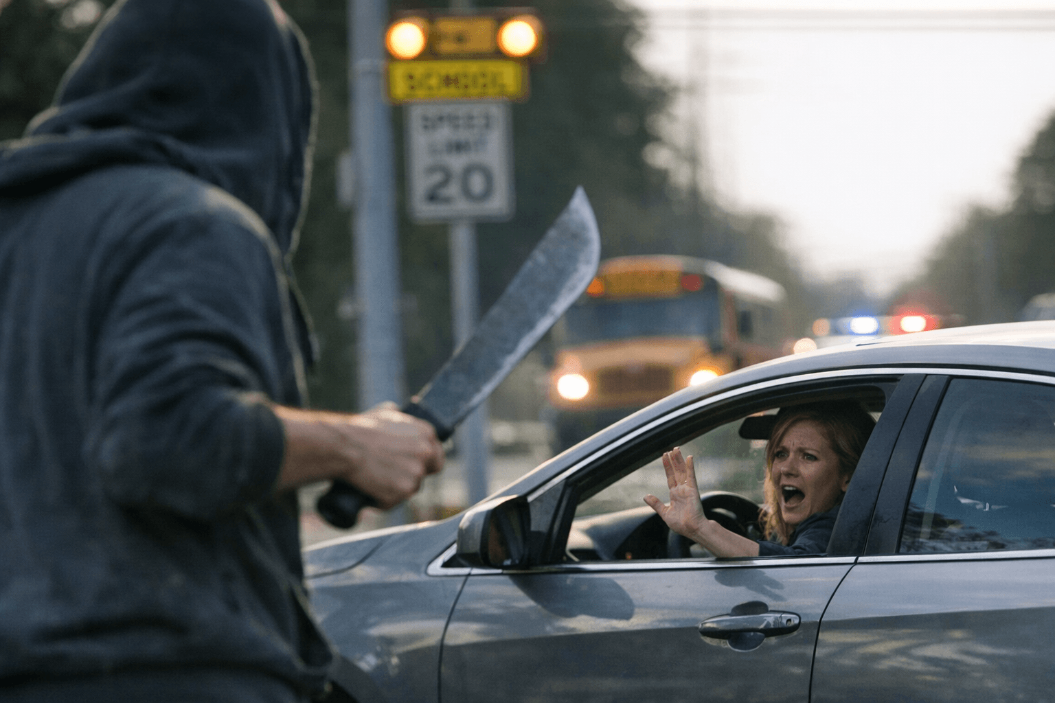 Harris County Man Threatens Woman With Machete Near School Zone