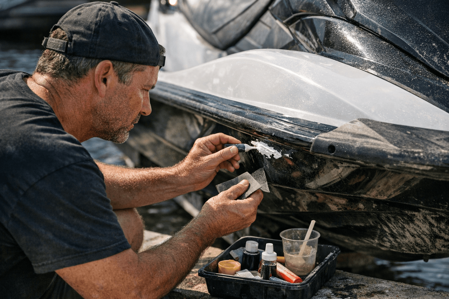Fix Jet Ski Fiberglass Chips and Gouges Yourself, Step by Step