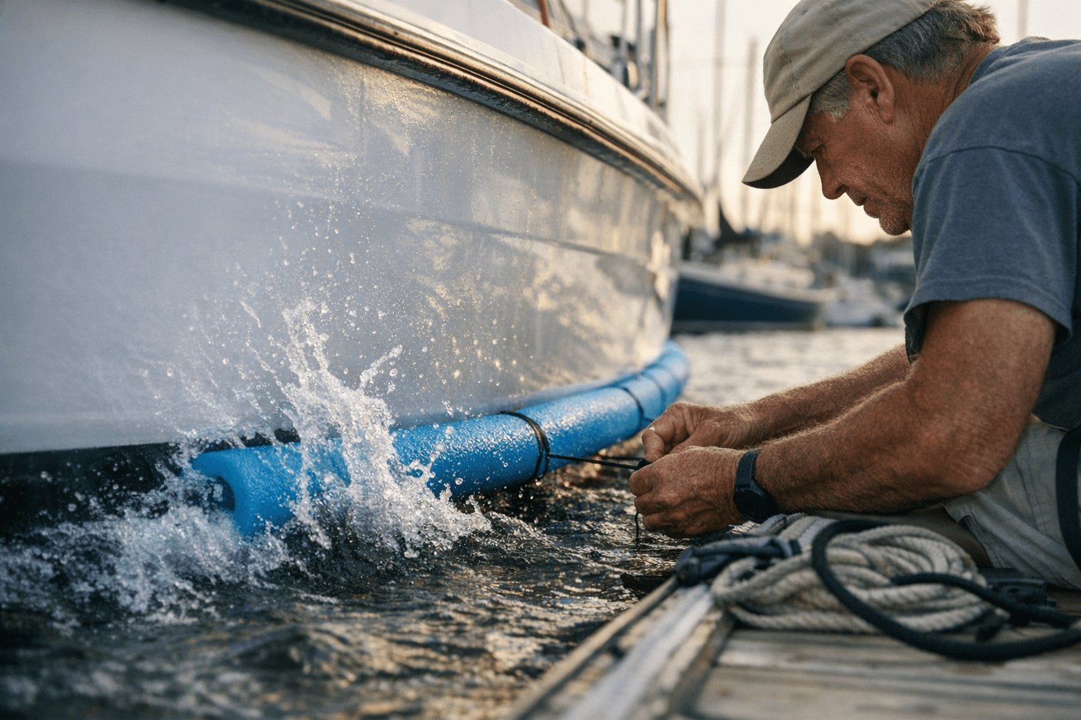Pool Noodles Offer a Cheap Fix for Annoying Hull Wave Slap