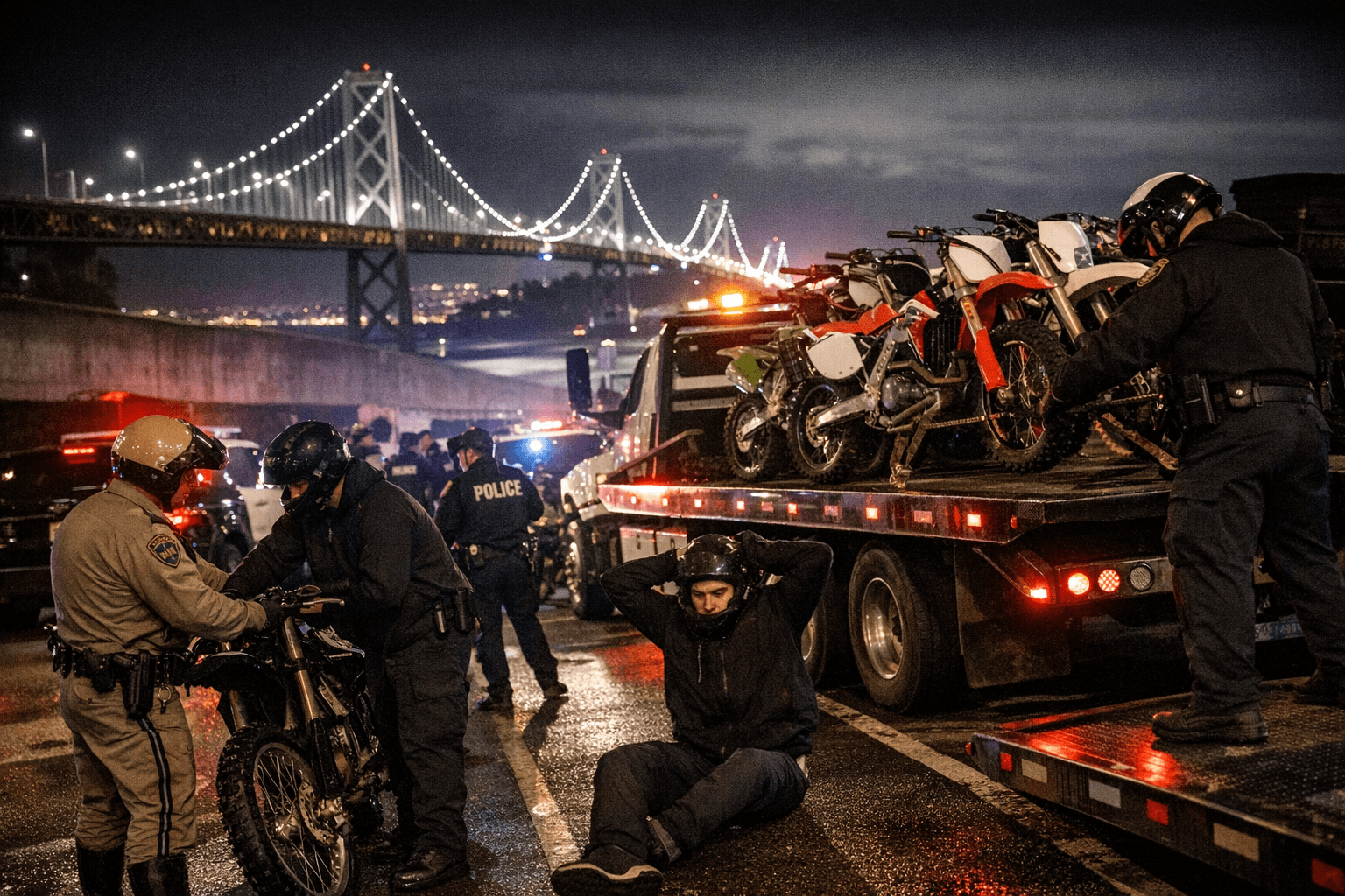 SFPD, CHP Seize 85 Bikes, Cite Riders in Bay Bridge Takeover Attempt