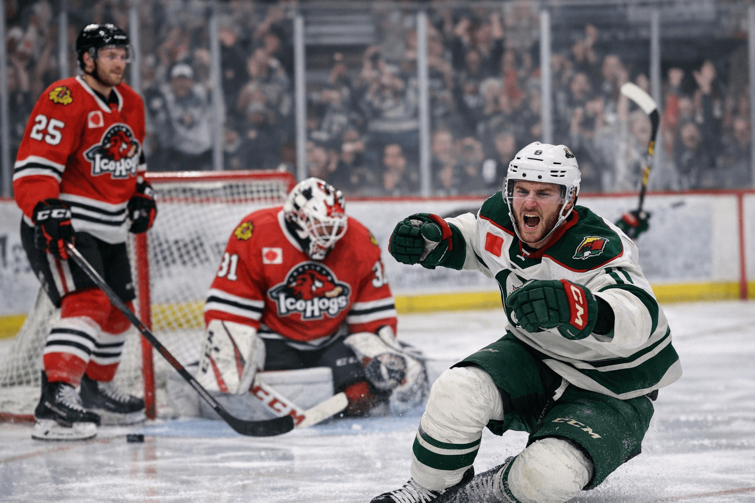 Iowa Wild Rally in Third Period, Fall to Rockford in Shootout