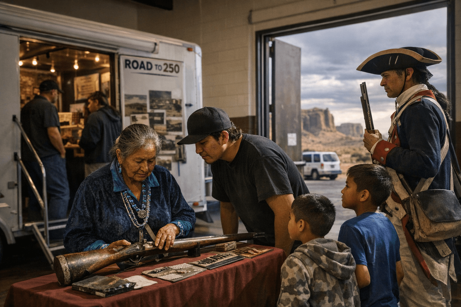 Road to 250 Traveling Museum Visits Navajo Technical University Chinle Campus