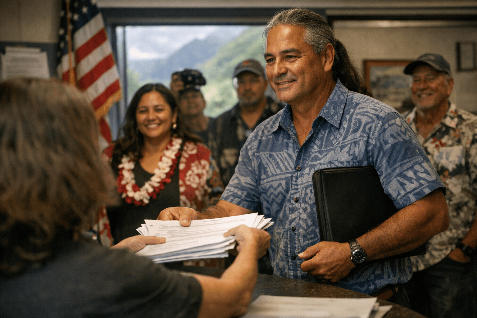 Denis Megeso-William Files Nomination Papers for Kauai Mayor Race