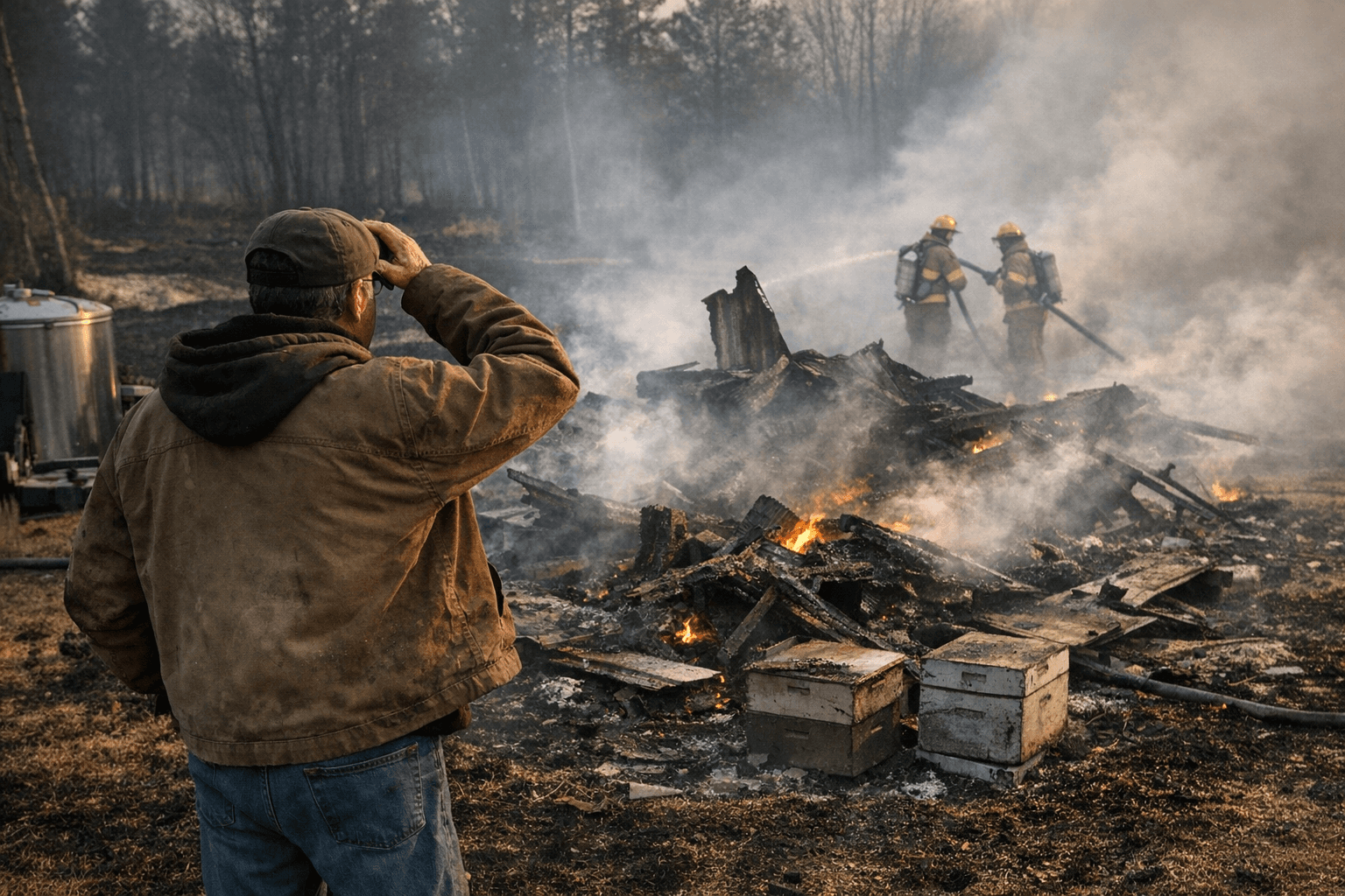 Double Bee Honey Garage Destroyed in Grass Fire North of Park Rapids