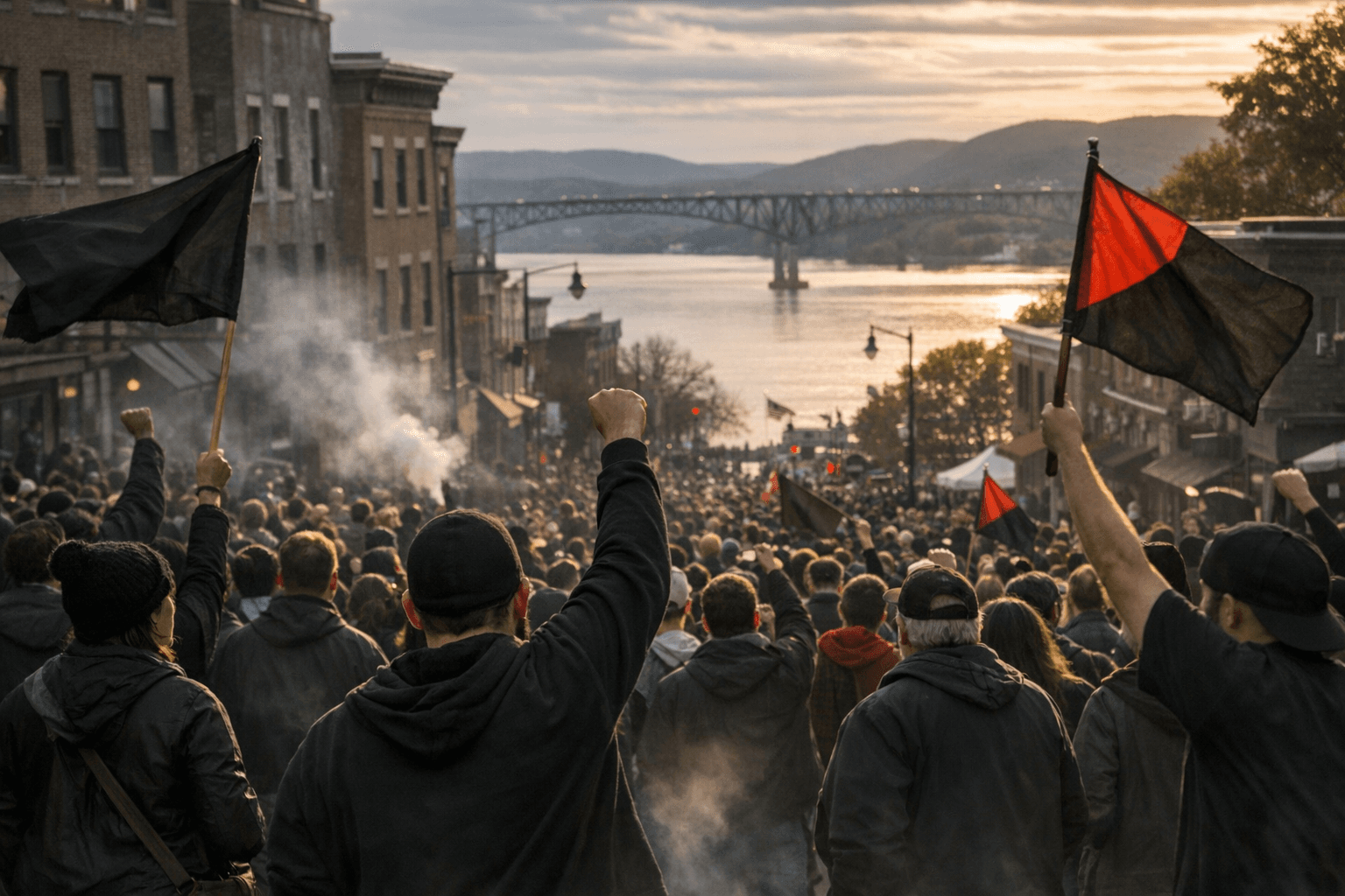 Hundreds Rally in Newburgh for No Kings March Against Authoritarianism