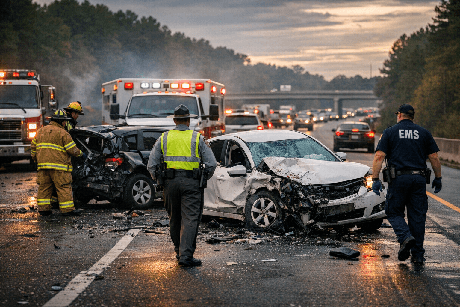 Crash Closes Lanes on Westbound NC-540 Near Raleigh