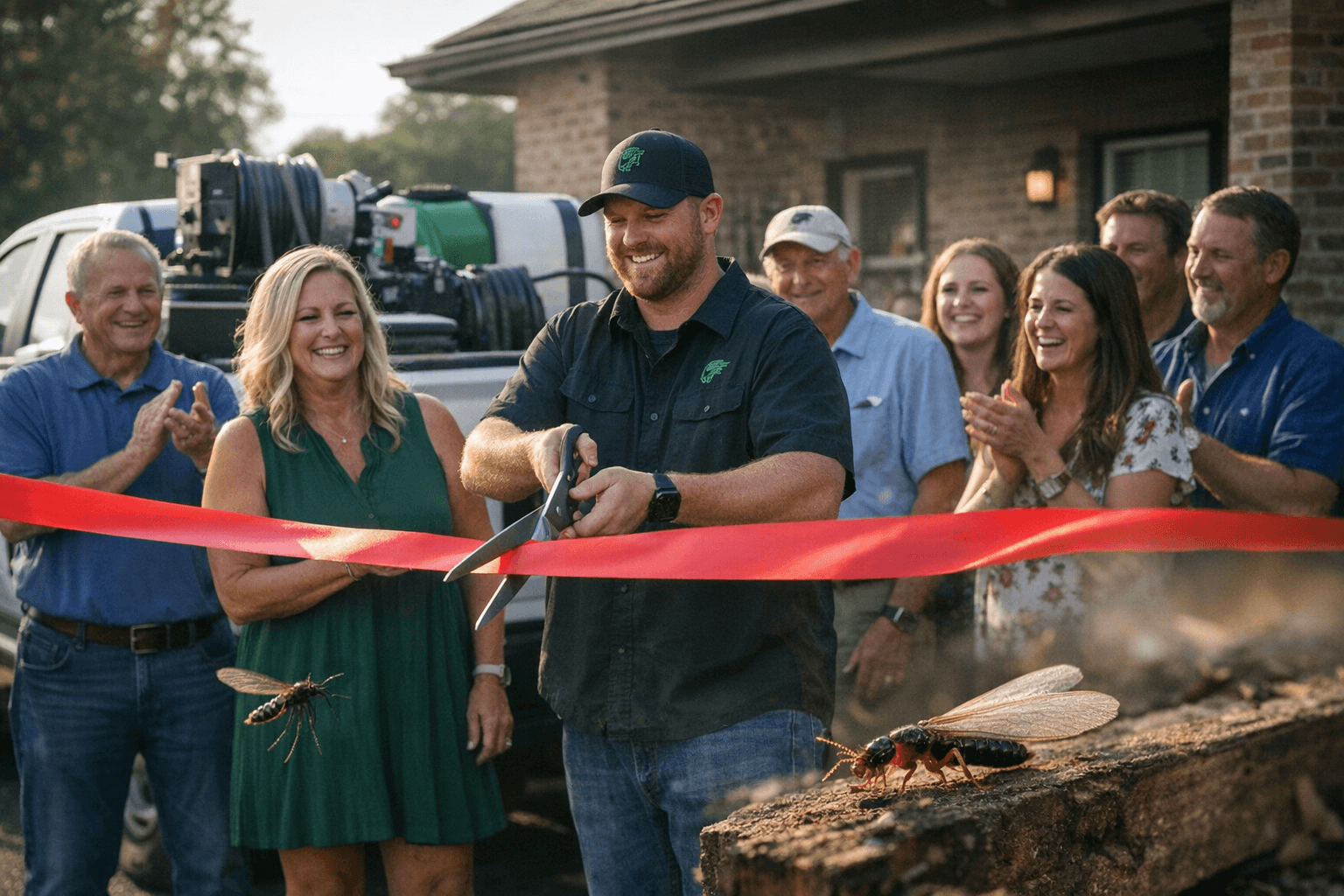 Oxford Lafayette Chamber Welcomes 662 Pest Control With Ribbon Cutting