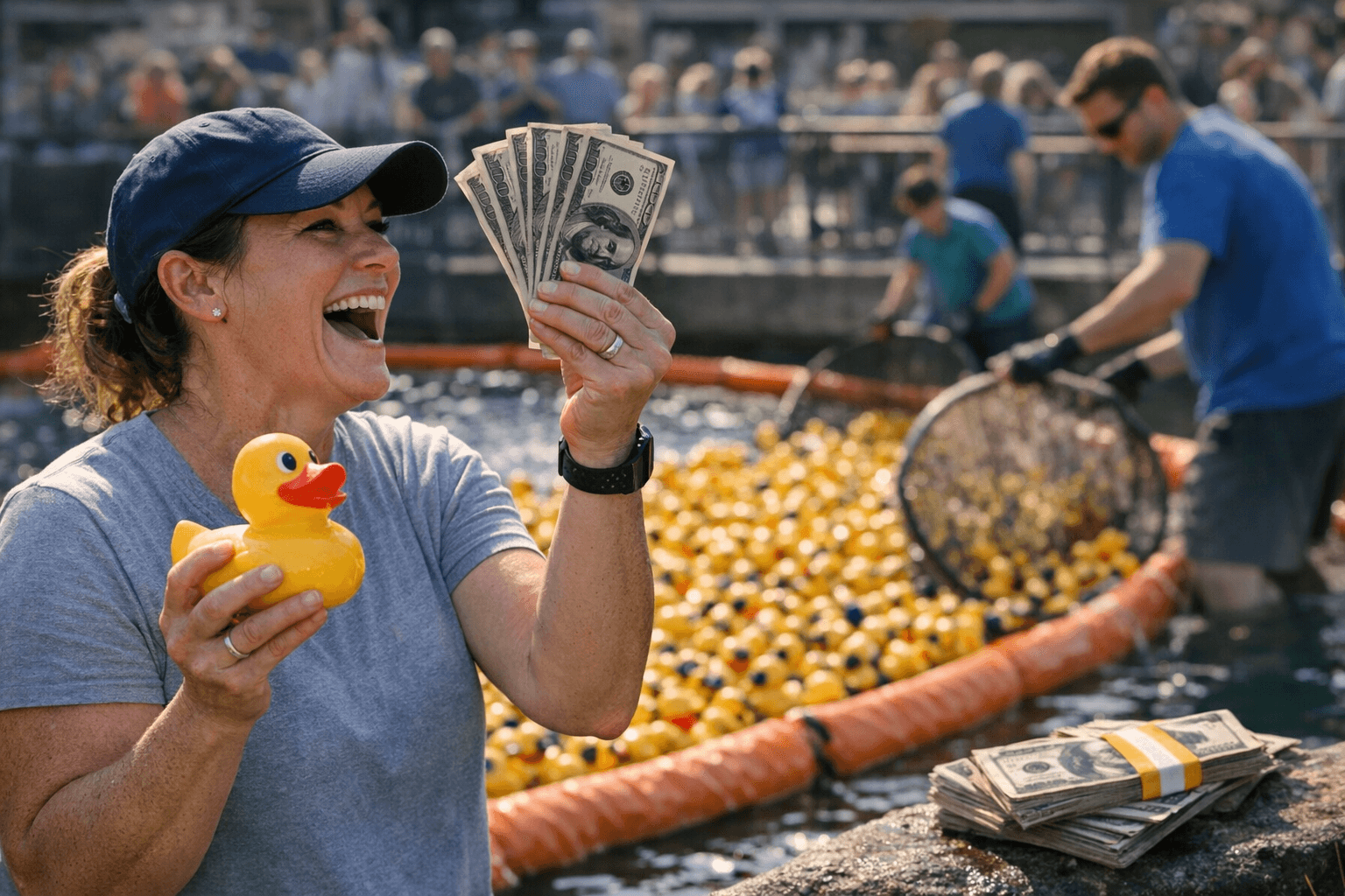 South Forsyth Resident Wins $10,000 in Annual Duck Dive for Education