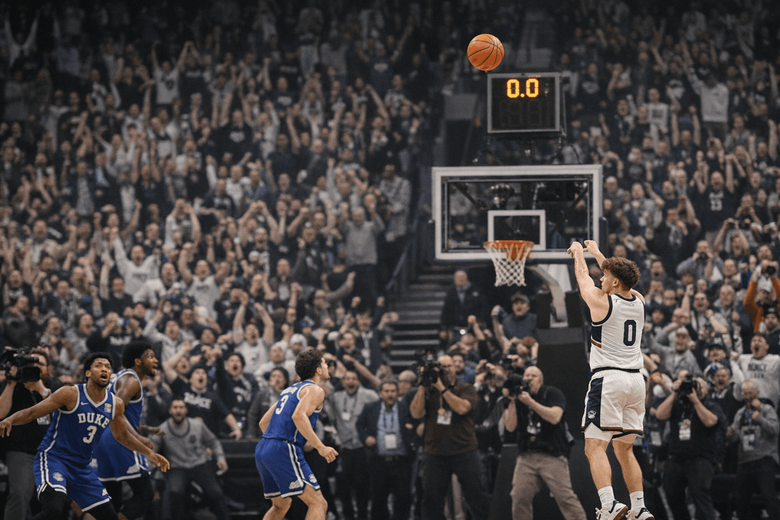 Braylon Mullins (Greenfield-Central) Drills Iconic 35-Footer — Sends UConn to Final Four