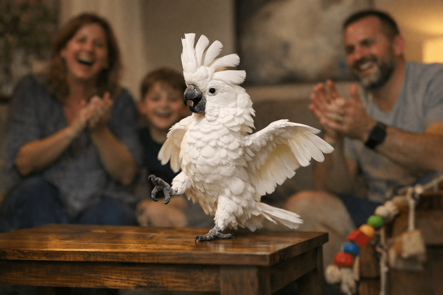 Rescued Cockatoo Carmen Thrives After Adoption, Delights Family With Dancing