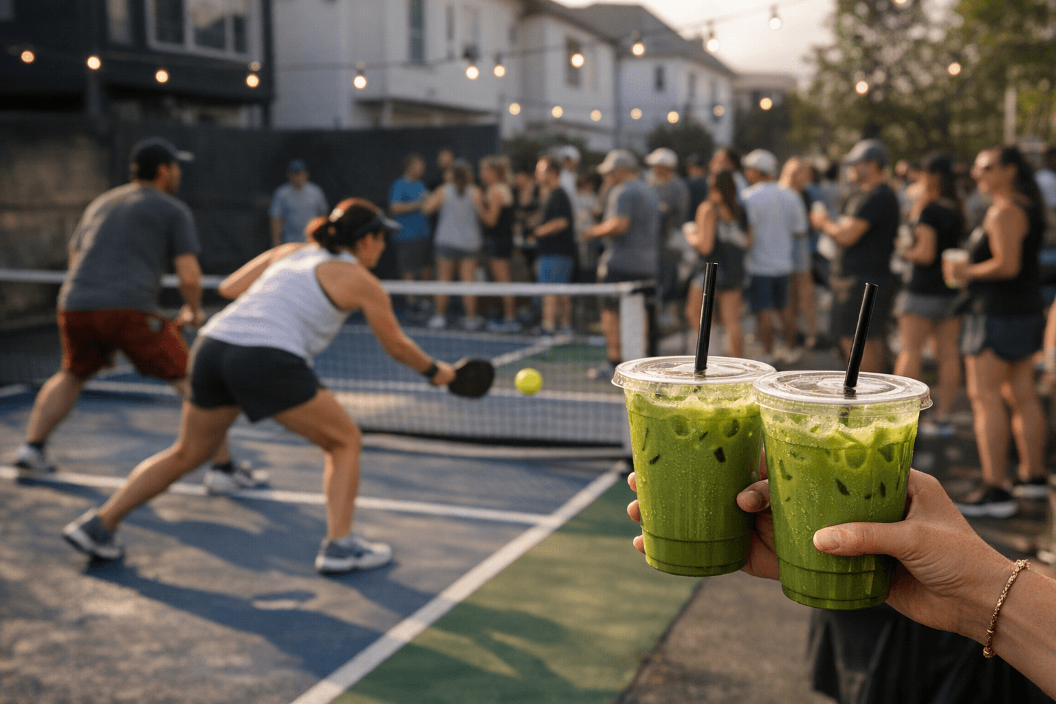 Houston Real Estate Group Blends Pickleball, Free Matcha to Build Community Connections