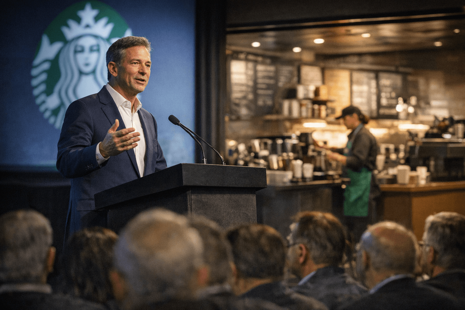 Starbucks CEO Niccol Outlines Back to Starbucks Progress at Annual Shareholder Meeting
