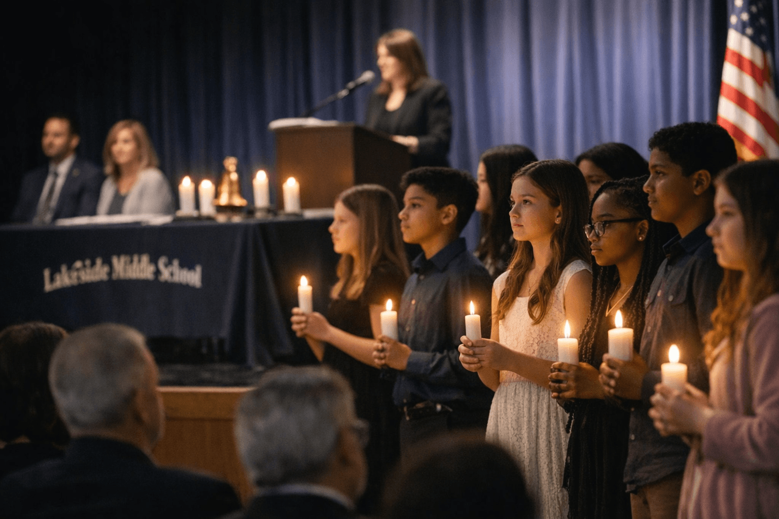 Lakeside Middle School Honors New National Junior Honor Society Inductees