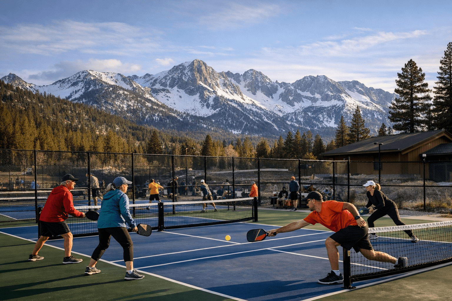 Mammoth Lakes Pickleball Complex Opens for Spring Season Near Town Library