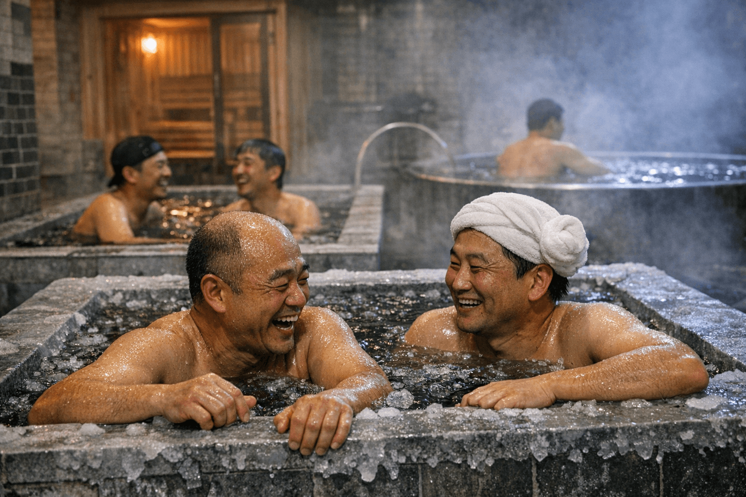 Seoul Sauna Crews Use Cold Plunges to Forge Neighborhood Friendships