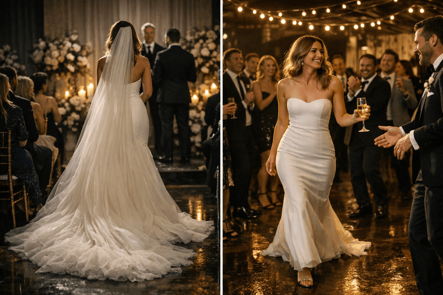 Jane Hill's Huntleigh Gown Proves Detachable Trains Work for Ceremony and Reception