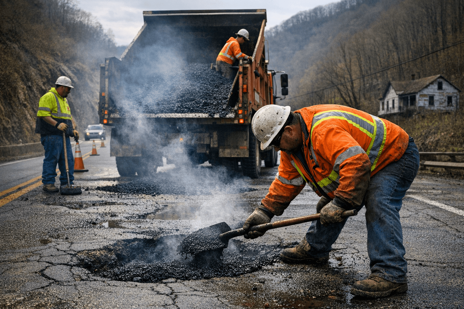 WVDOH Crews Target Potholes on US 52, WV 16 in McDowell County