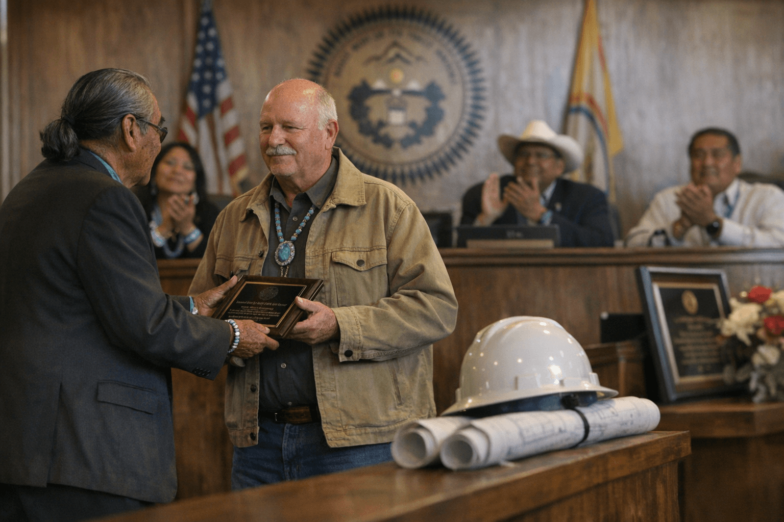 Navajo Nation Council Honors NTUA Deputy Manager Rex Kontz After 39 Years