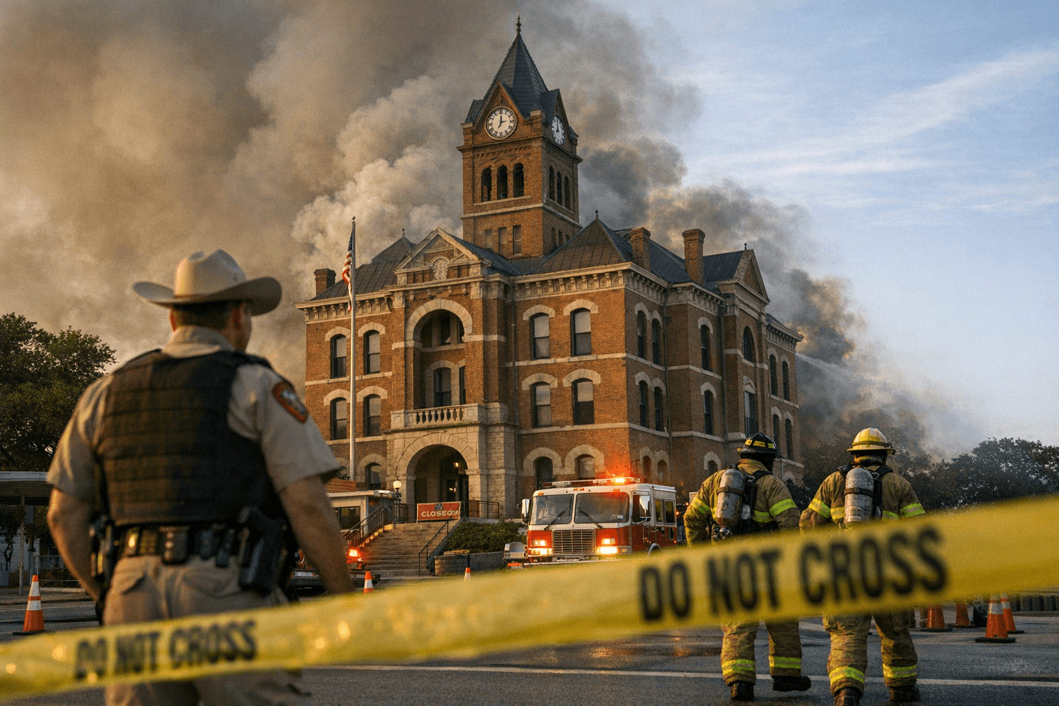 Coryell County Courthouse Closes Temporarily After Gatesville Fire Emergency Declaration