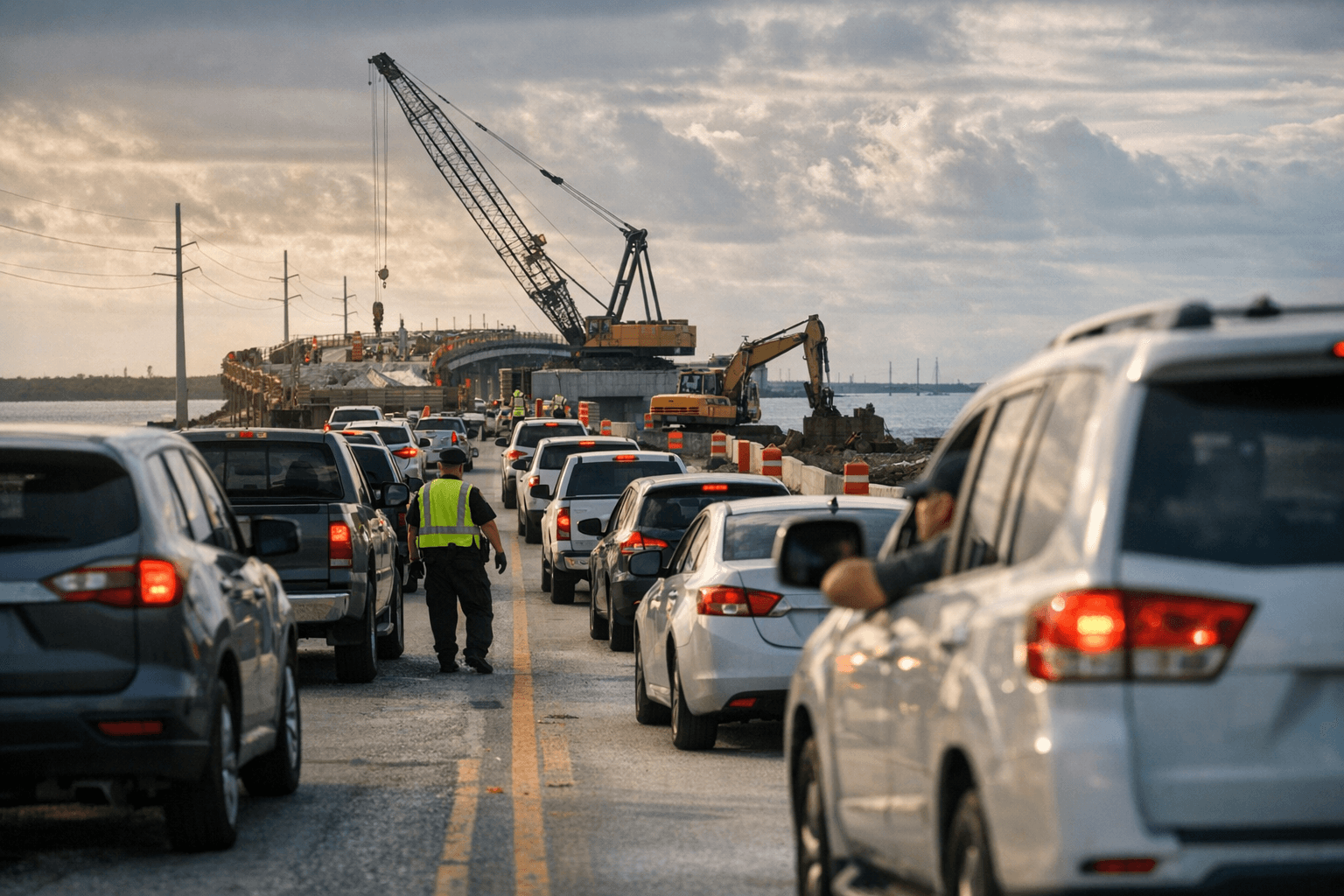 Boca Chica Bridge Construction Causing Northbound Traffic Delays in Lower Keys
