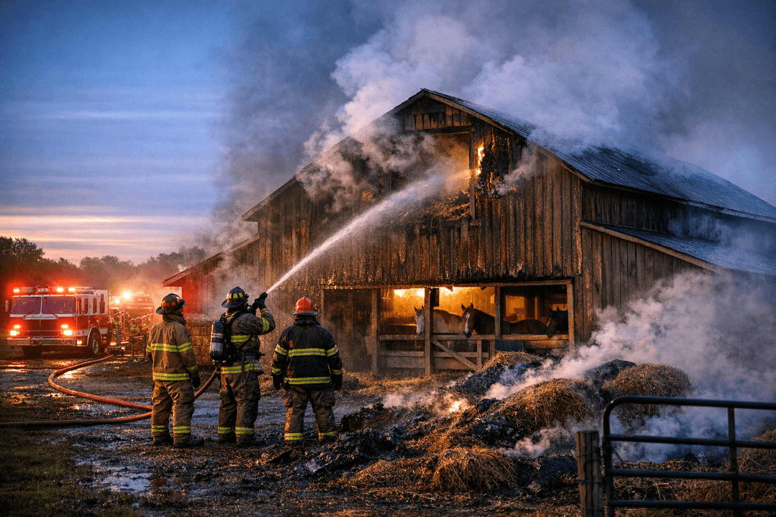 Dent Barn Fire Causes Moderate Damage, No Animals or People Hurt