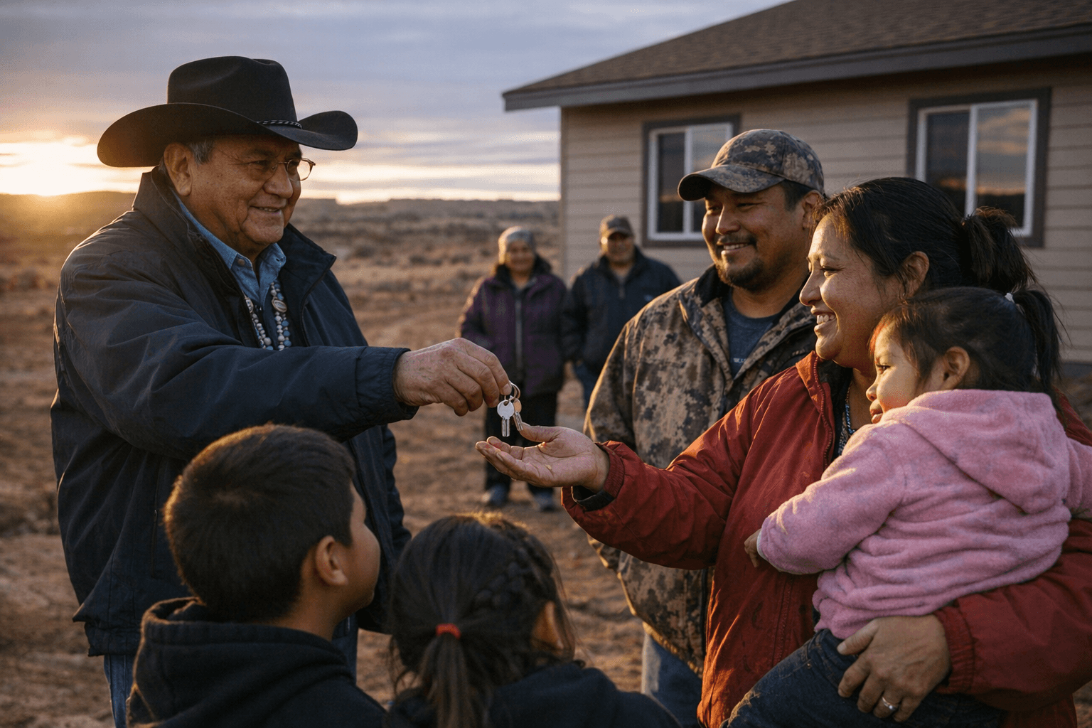 Navajo Nation President Delivers New Homes to Four Families in Apache County