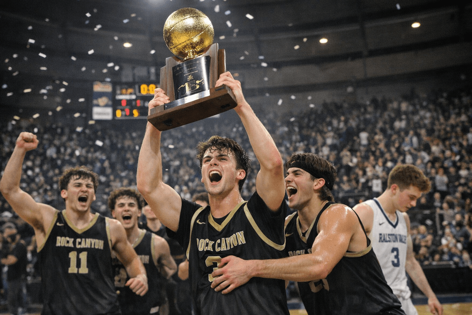 Rock Canyon Wins First 6A Boys Basketball Title, Beats Ralston Valley 68-58