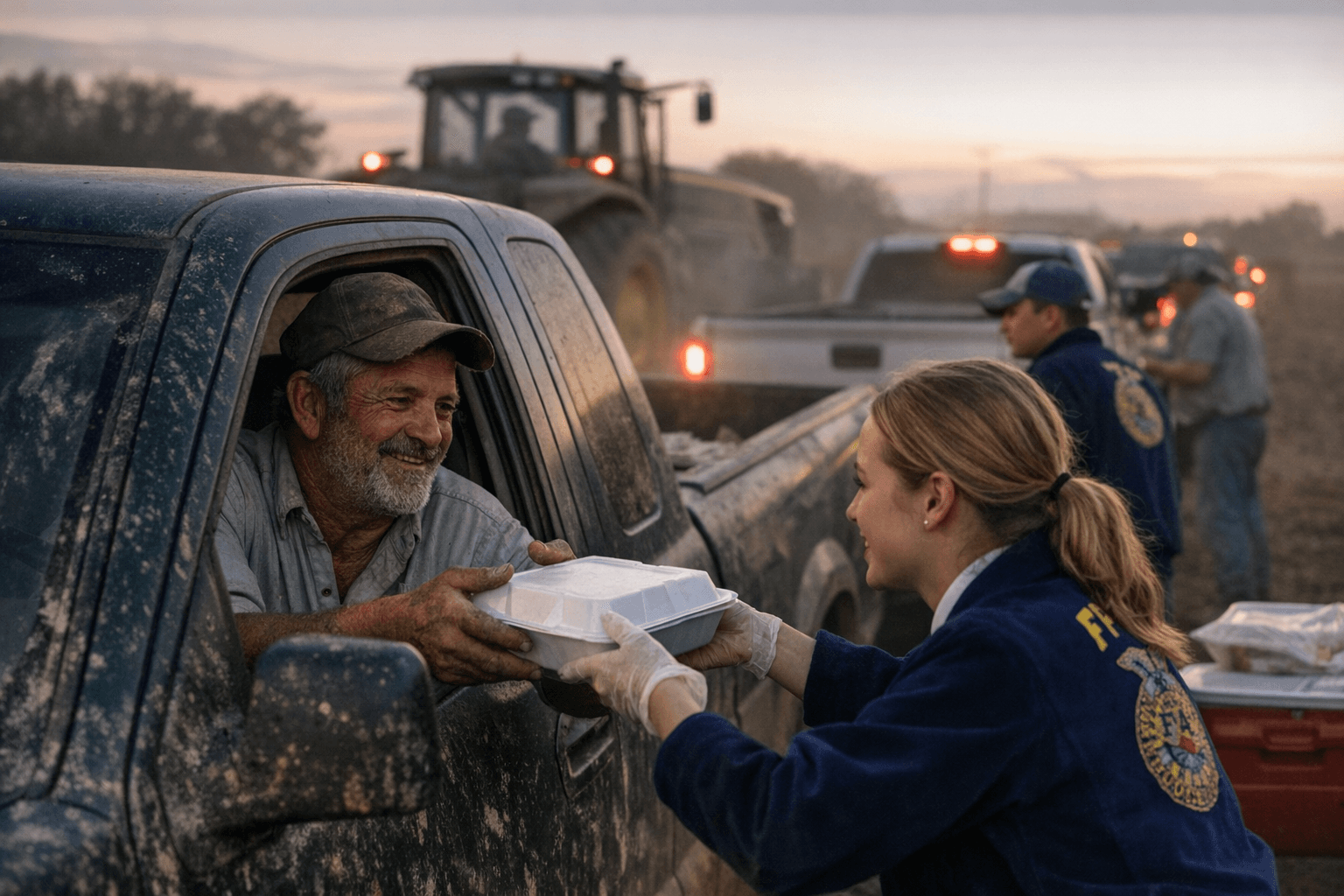 Jacksonville FFA Chapters Host Drive-Through Dinner to Feed Local Farmers
