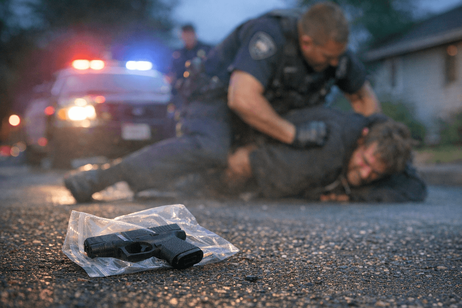 Eugene Stalking Suspect Tosses Stolen Gun During Arrest Struggle