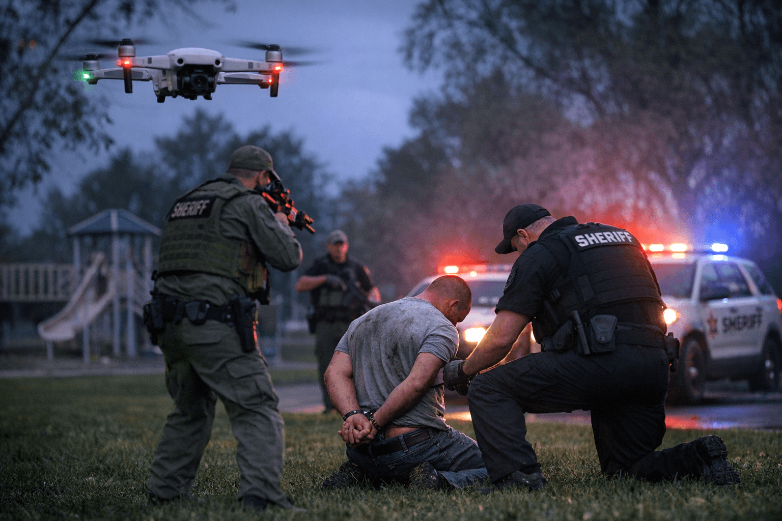 Sterling Police Drone Helps Capture Wanted Fugitive at Wisdom Park