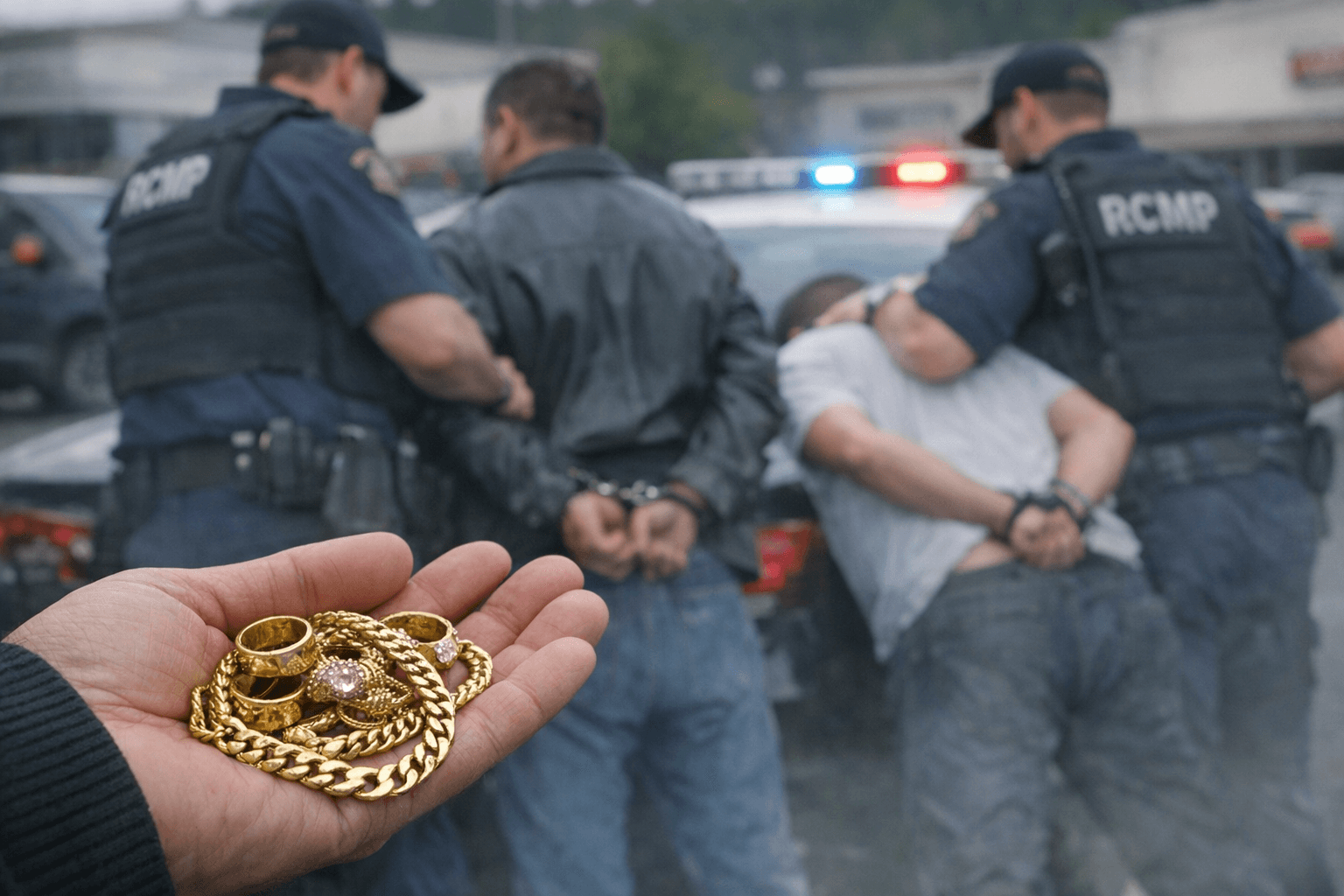 West Shore RCMP Charges Two in Fake Gold Jewelry Parking Lot Scam