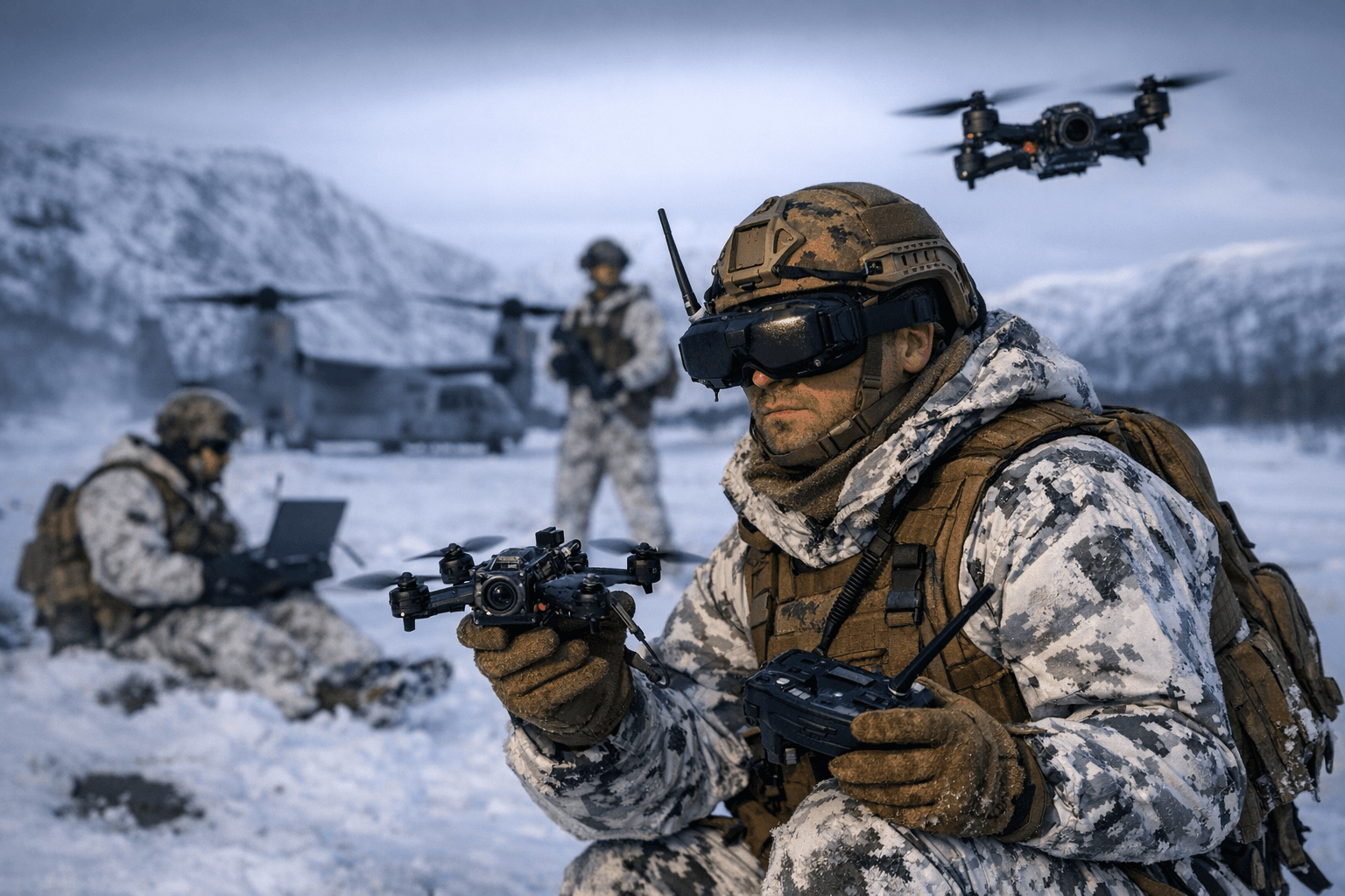 U.S. Marines Test FPV Drone Training Platform During NATO Arctic Exercise