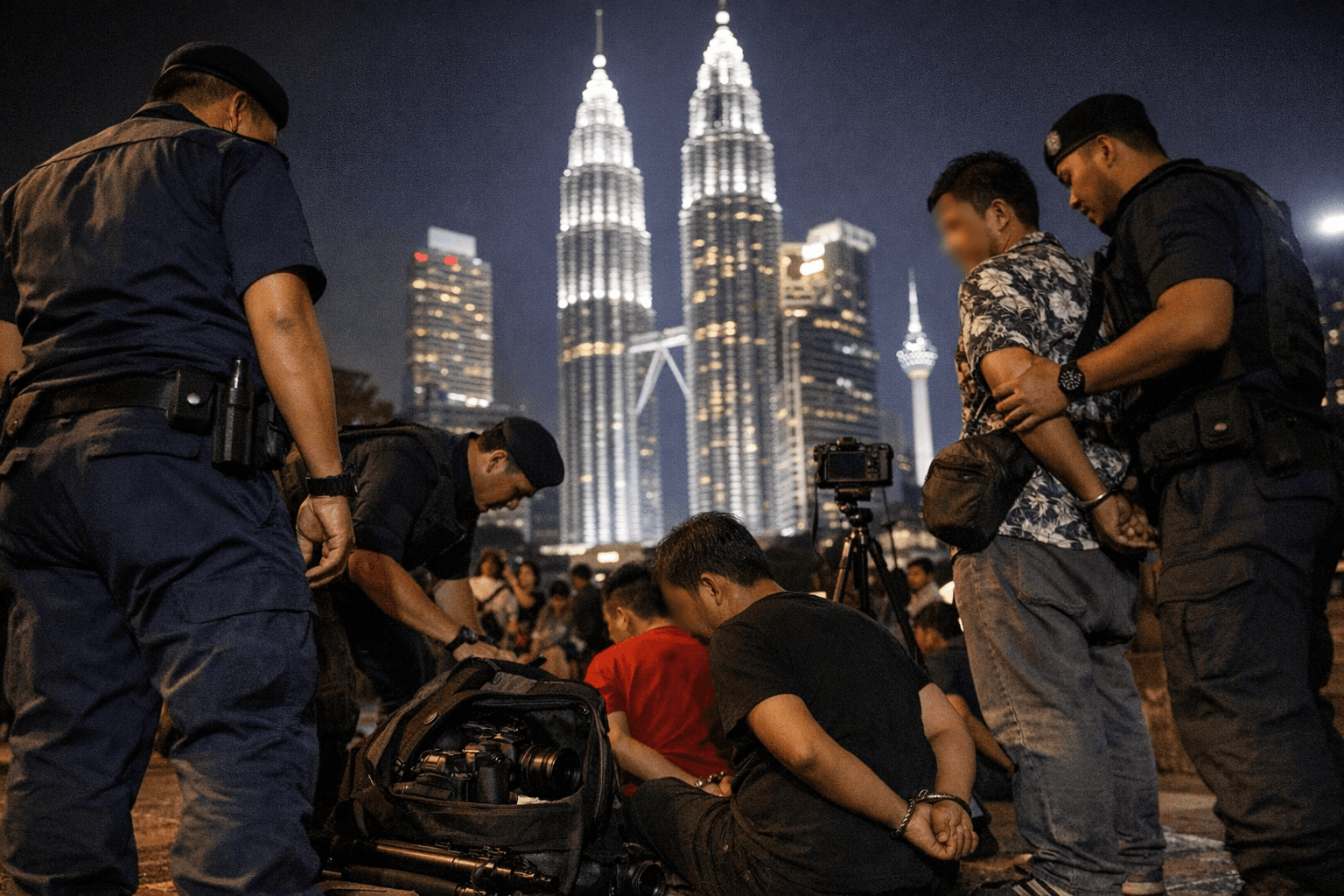 25 Arrested for Illegal Tourist Photography Services at Kuala Lumpur Landmarks