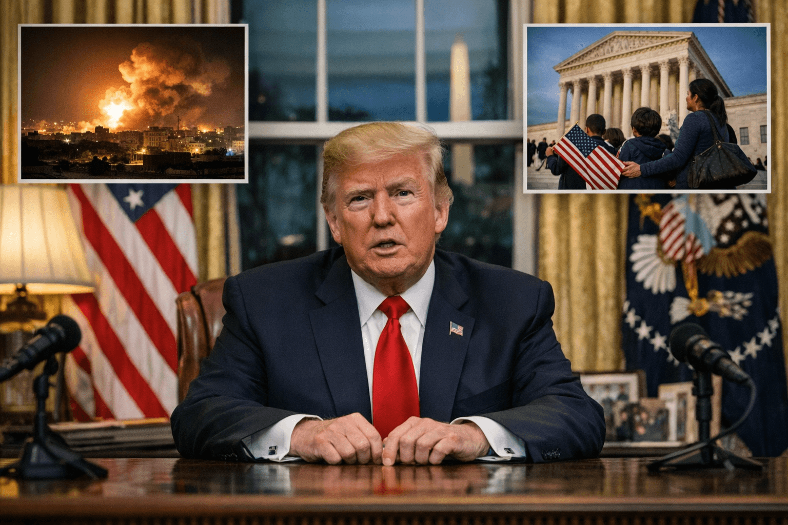 Trump to Address Nation on Iran Withdrawal as Birthright Citizenship Reaches Supreme Court