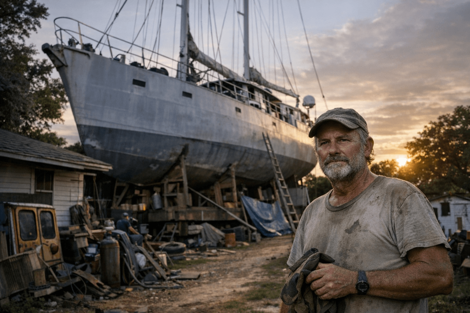 Tulsa Man Builds 74-Foot Steel Sailboat in Front Yard, Bound for Ocean Research
