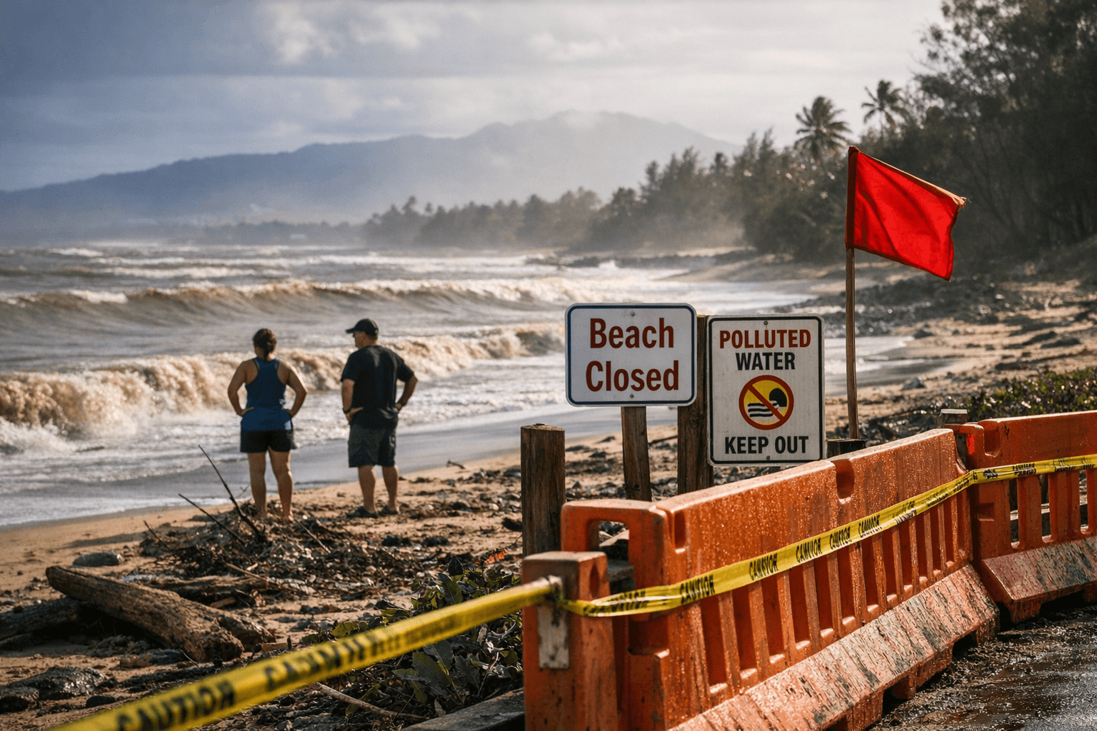 Kauai Brown Water Advisory Lifted Islandwide, Lydgate and Wailua Beaches Remain Restricted