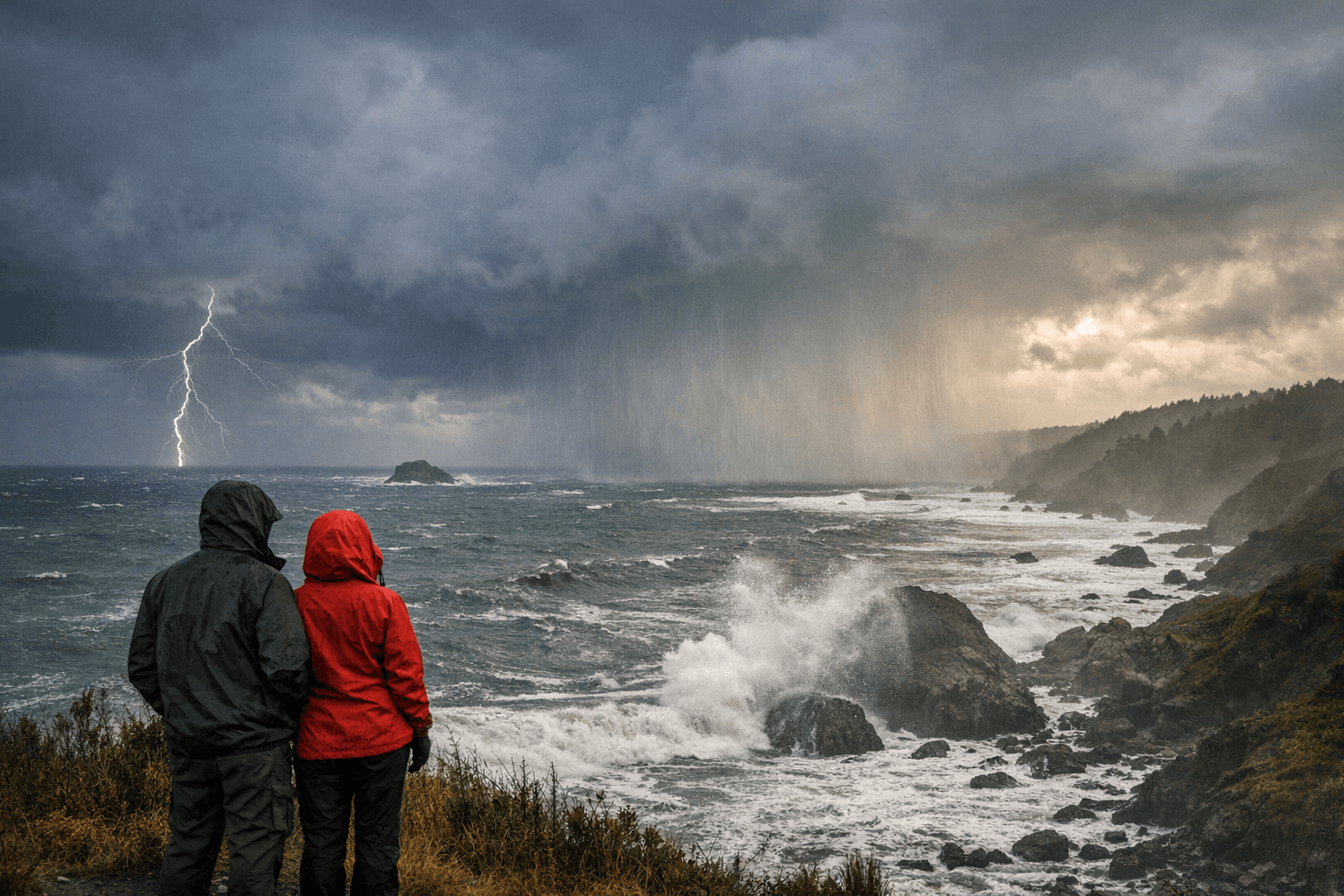 Low Pressure System Off Coast Brings Hawaiian Moisture, Showers to Humboldt