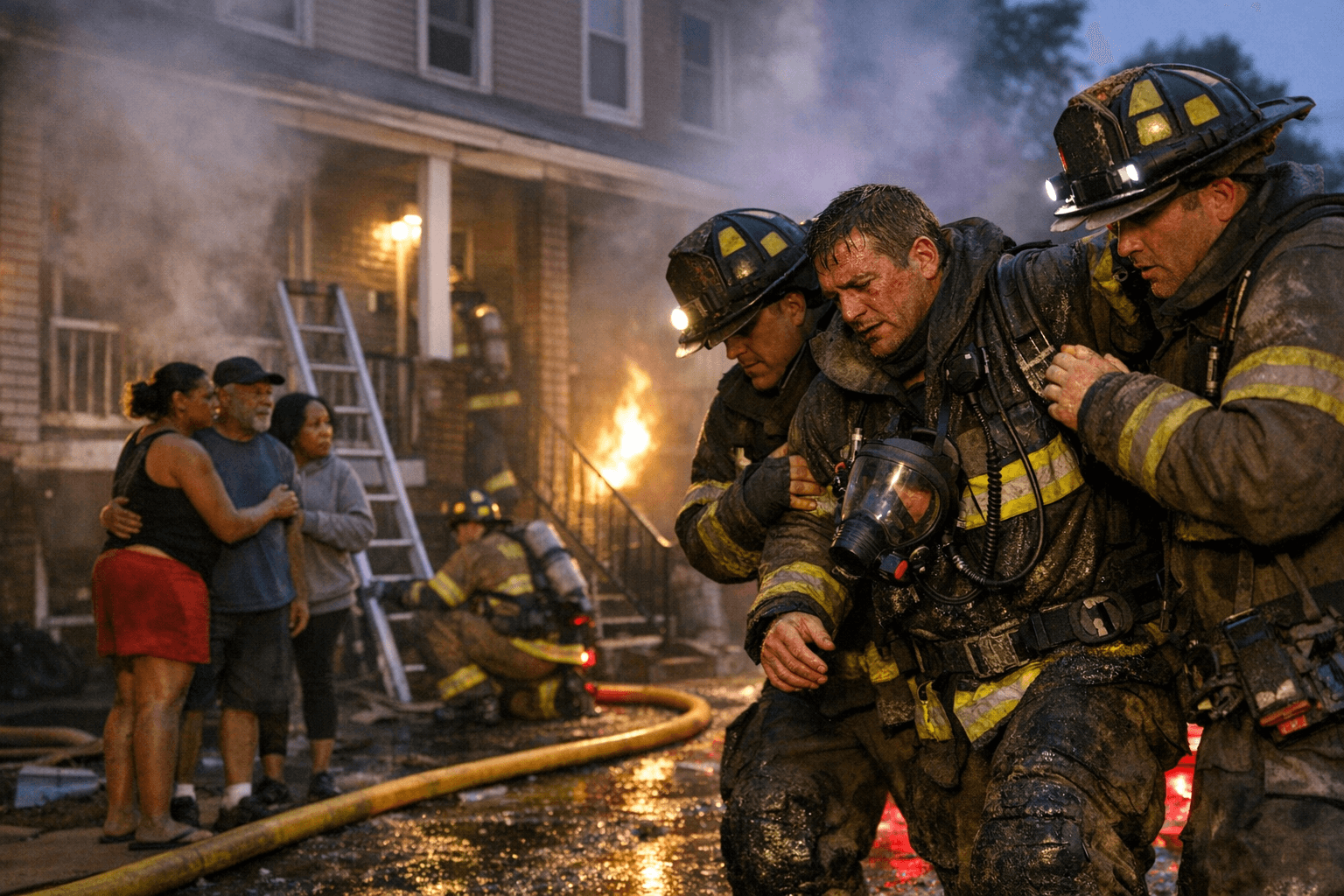 Basement Fire in Kennedy Street Duplex Displaces Three, Injures One Firefighter