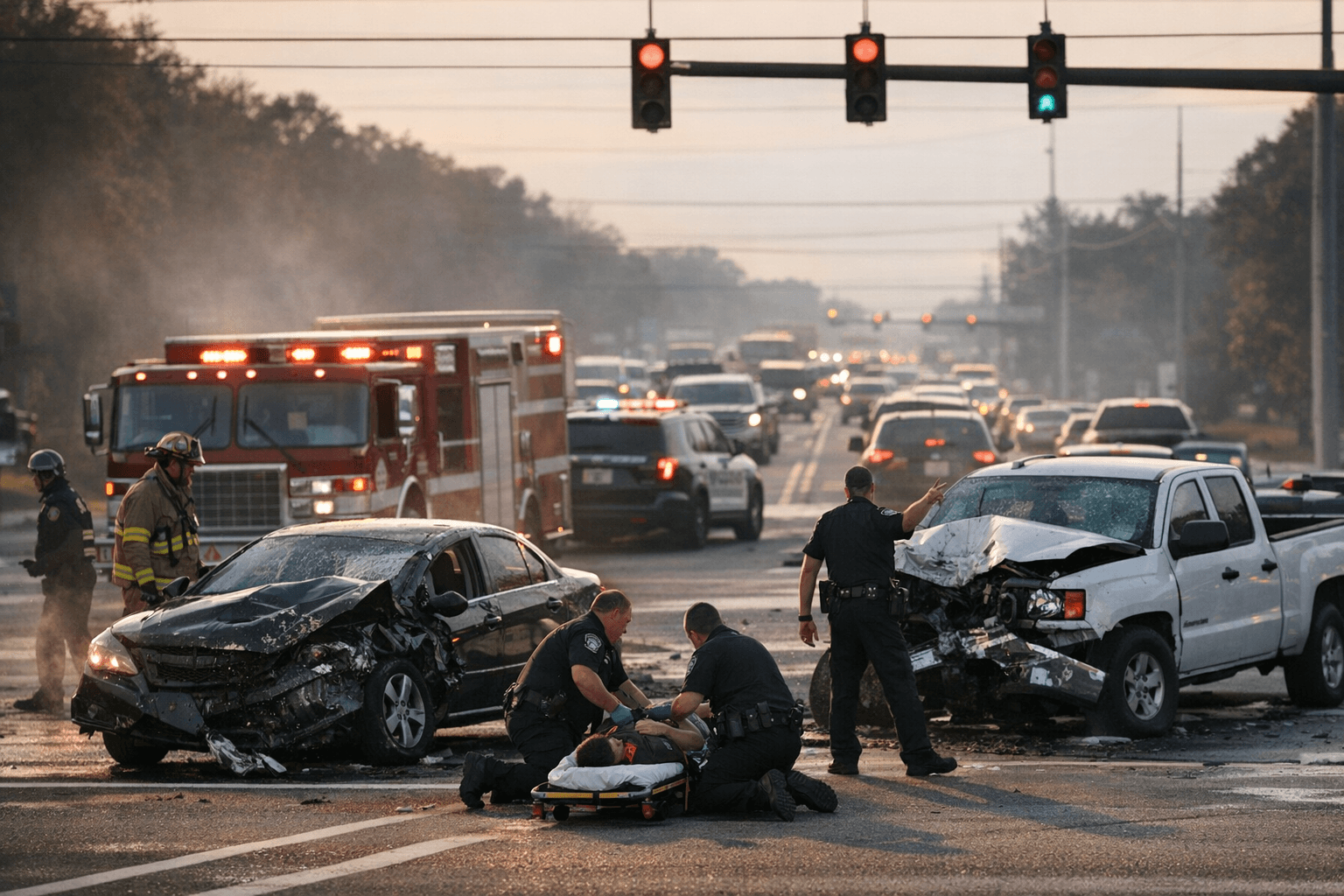 Crash Blocks E Lake Mary Blvd and SR-46 Intersection in Sanford