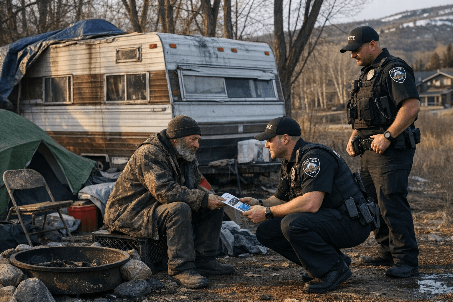 Park City Police Connect Camper Near Neighborhood Park With Outreach Services