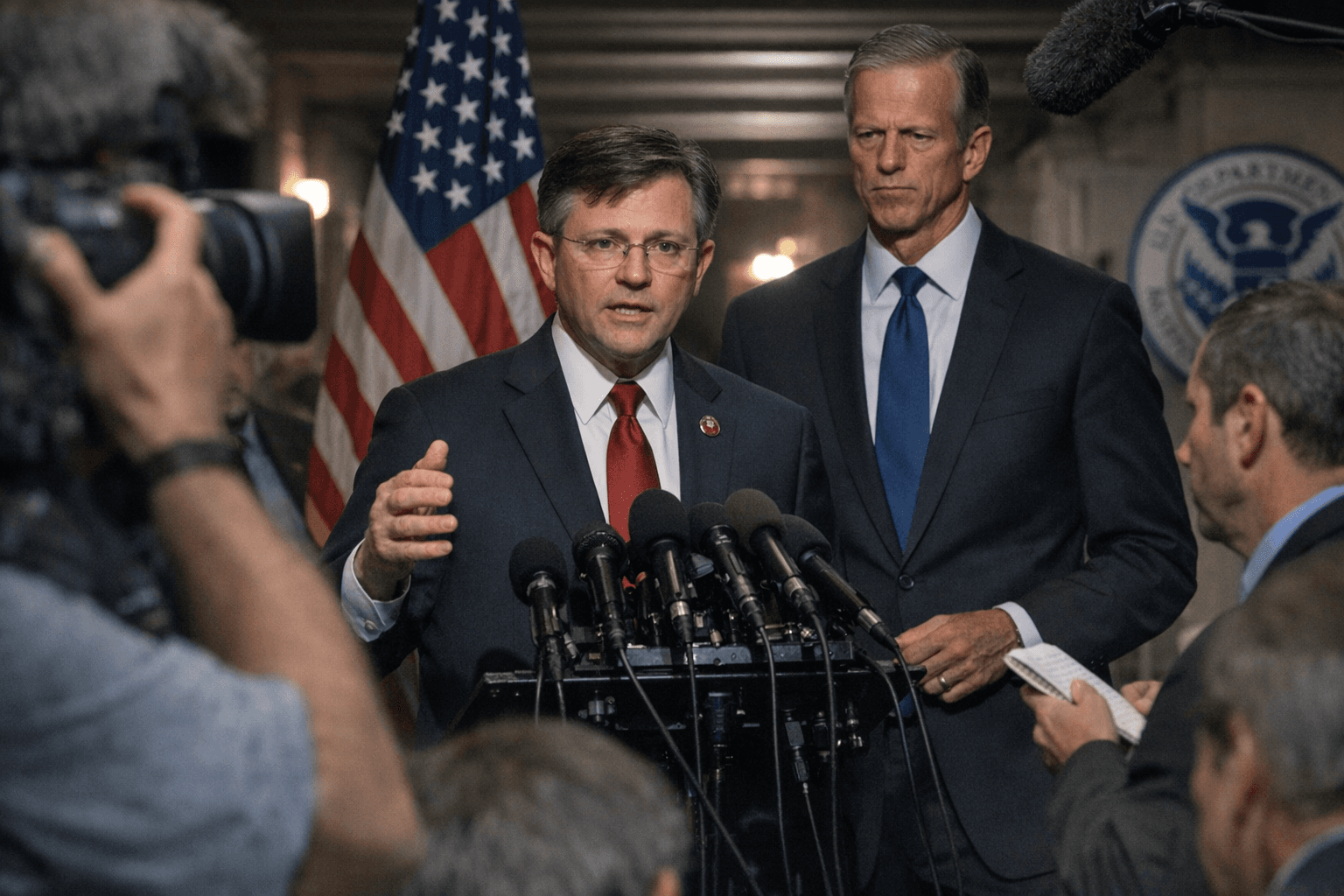 Johnson and Thune Unveil Plan to End Record 45-Day DHS Shutdown
